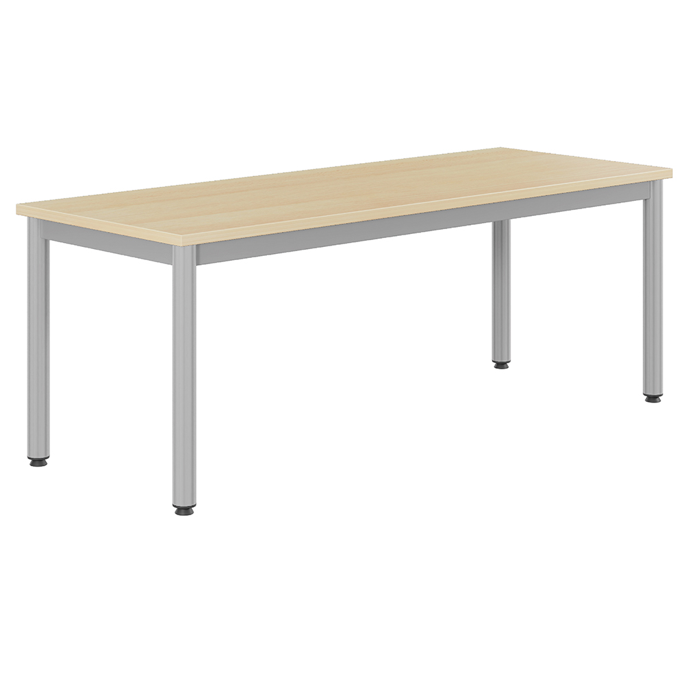 Table CARÉLIE plateau ép.19 mm mélaminé chant ABS piètement époxy - 160x60 cm - T3