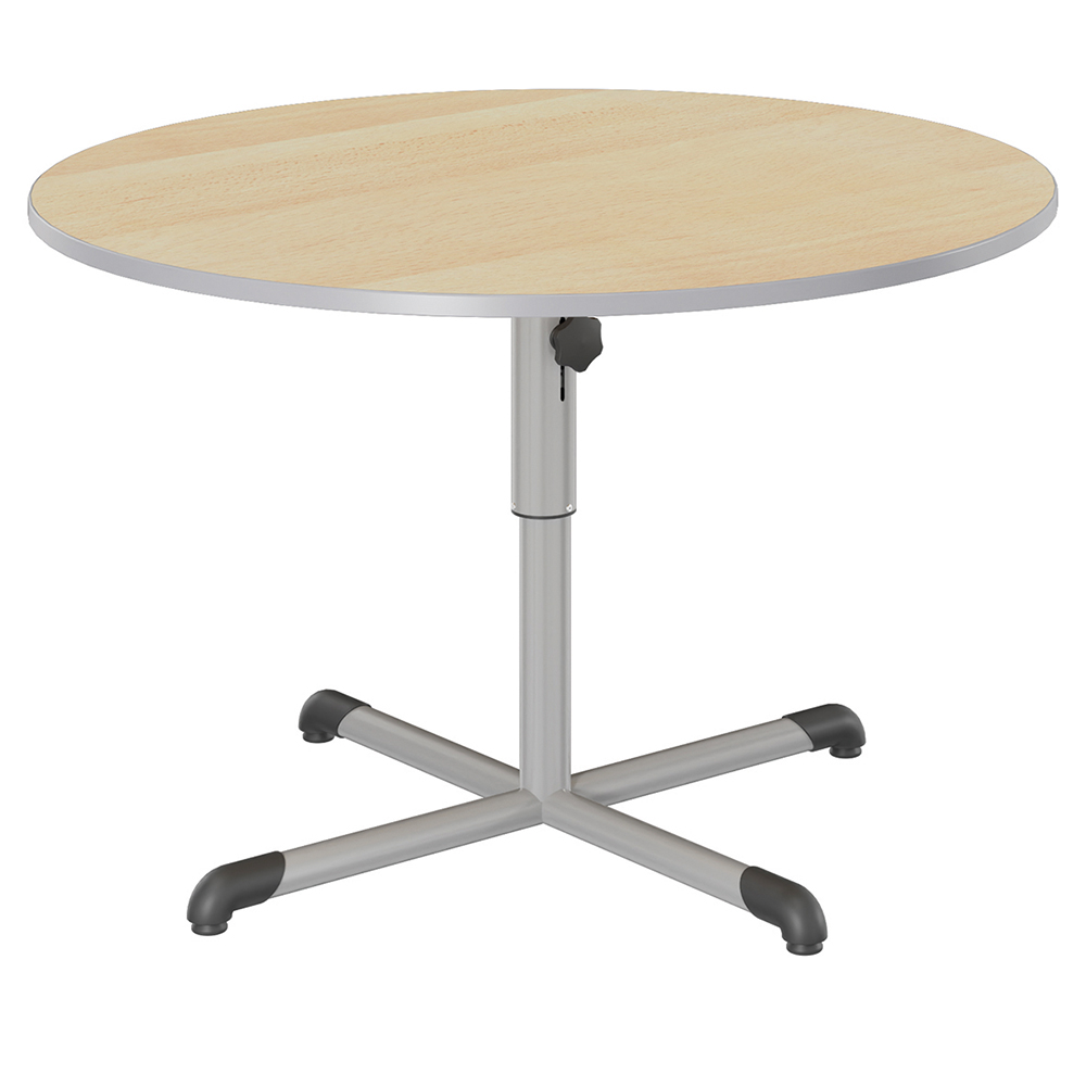 Table BANDANA HR plateau stratifié chant polyuréthane piètement central époxy - D120 cm - T1 à T3
