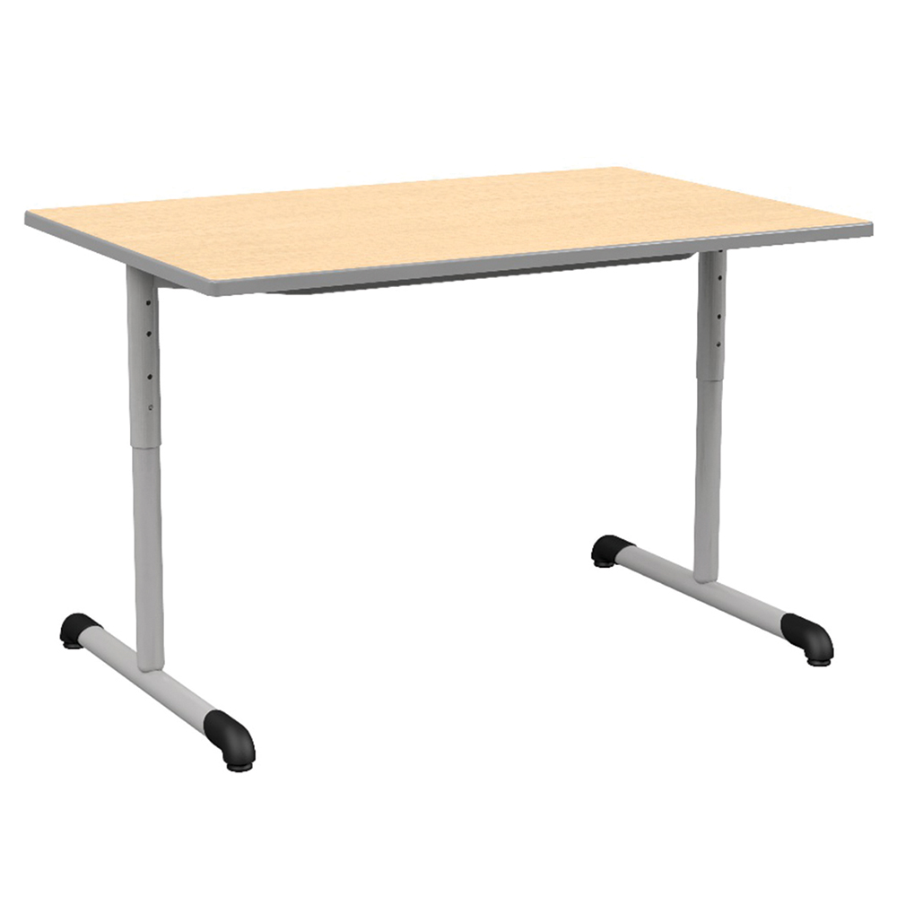 [S686636PUEP] Table BANDANA HR DL plateau ép.24 mm stratifié chant polyuréthane piètement époxy - 120x80 cm - T3 à T6