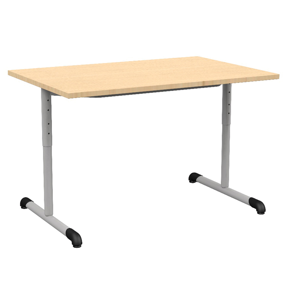 Table BANDANA HR DL plateau ép.24 mm stratifié chant ABS piètement époxy - 120x80 cm - T3 à T6