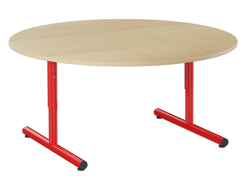 Table PETITE FRIMOUSSE HR plateau mélaminé chant ABS pièt. époxy - D120 cm - T1 à T4