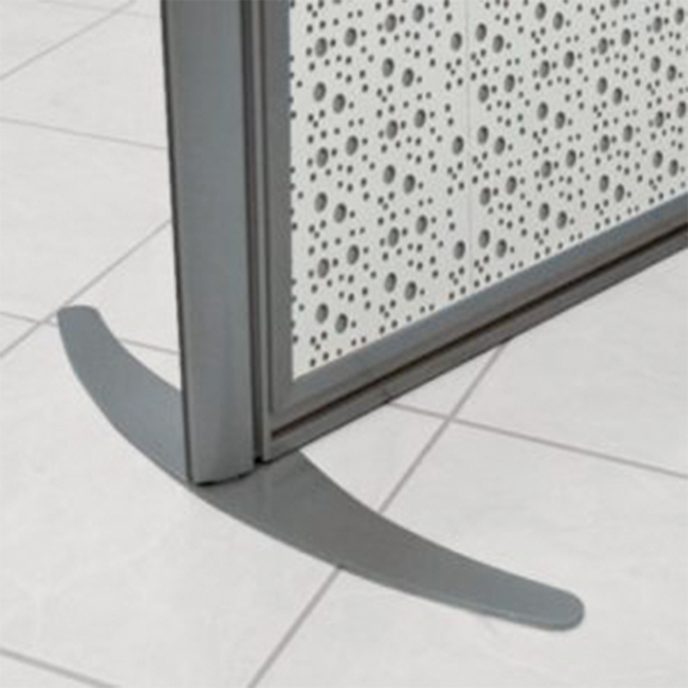 Pied époxy pour Claustra PANACOUSTIK acoustique - Gris alu RAL 9006