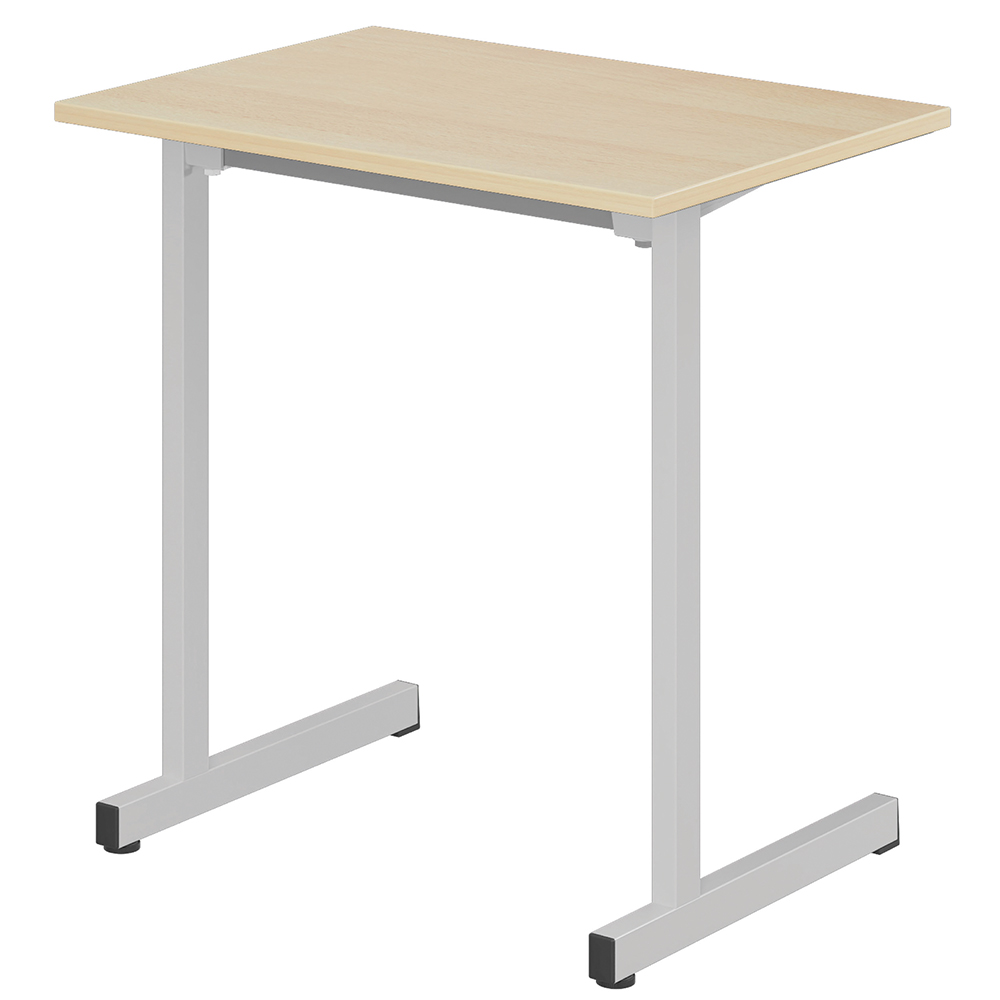Table GANGE plateau ép.21 mm stratifié chant bois piètement époxy - 70x50 cm - T4