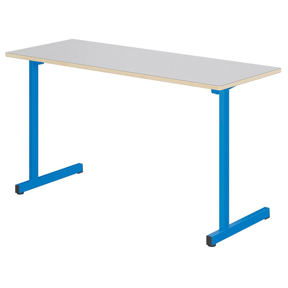 Table GANGE plateau ép.21 mm stratifié chant bois piètement époxy - 130x50 cm - T5
