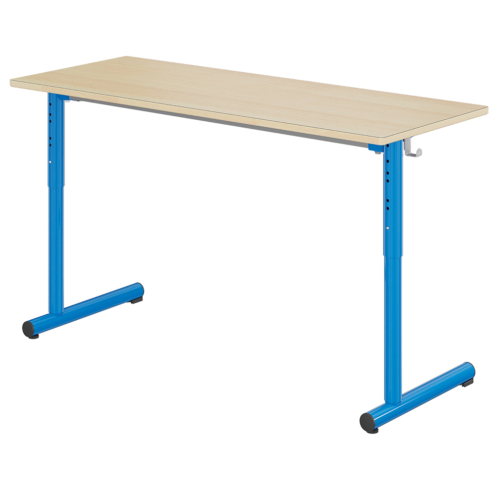 [S778936CDEP] Table TAGE HR plateau ép.21 mm stratifié chant bois piètement époxy - 130x50 cm - T3 à T6