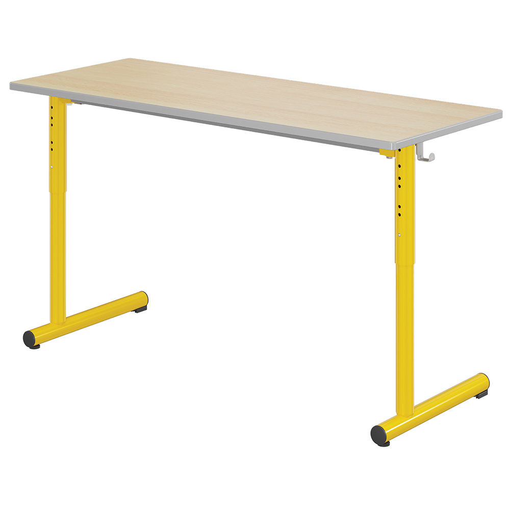 [S778936PUEP] Table TAGE HR plateau ép.21 mm stratifié chant polyuréthane piètement époxy - 130x50 cm - T3 à T6