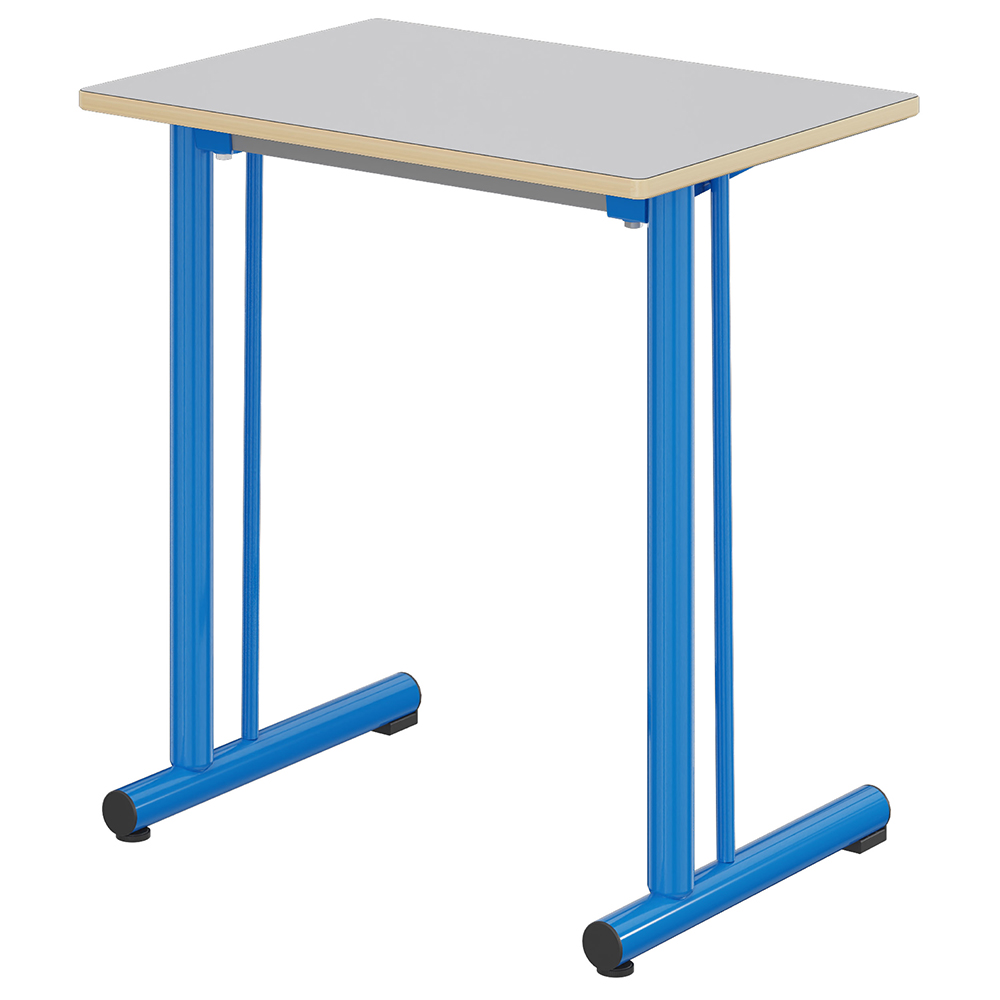 [S779036CDEP] Table TAGE renforcée plateau ép.21 mm stratifié chant bois piètement époxy - 70x50 cm - T6