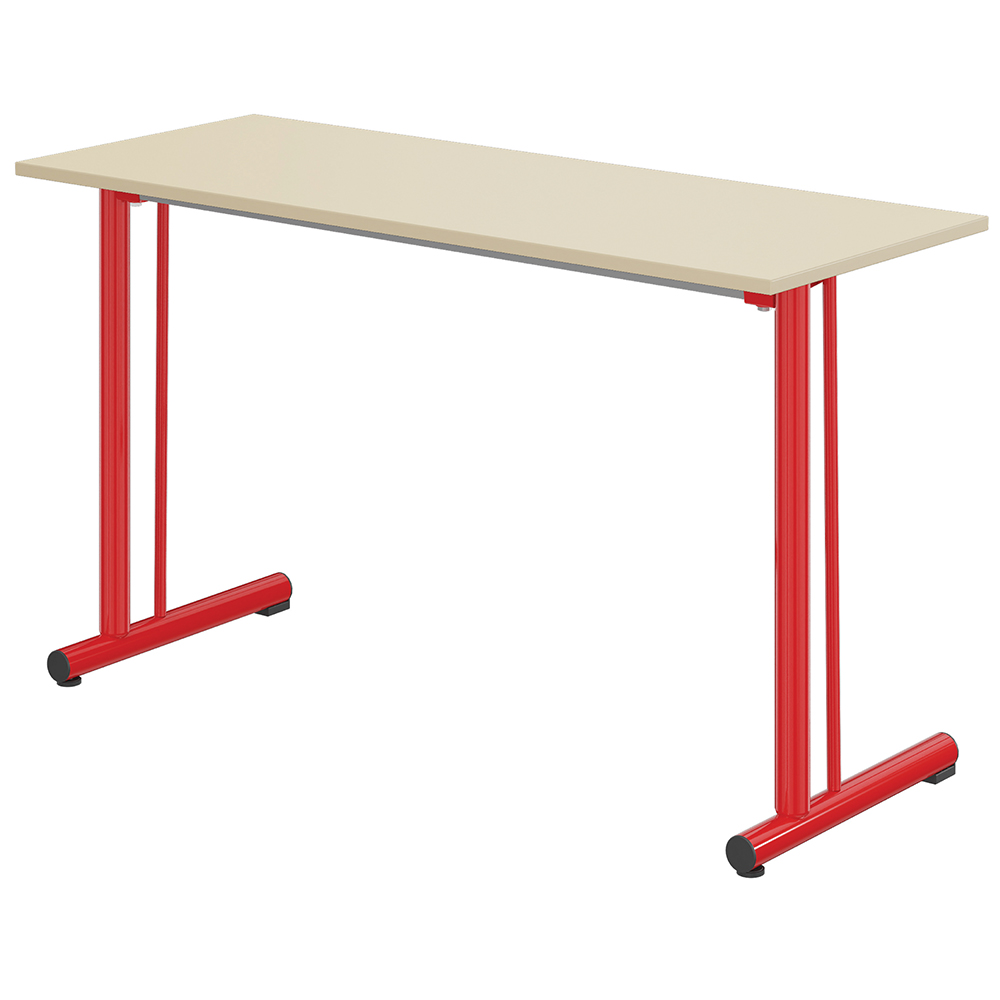 [S779166PVEP] Table TAGE renforcée plateau ép.19 mm mélaminé chant ABS piètement époxy - 130x50 cm - T6