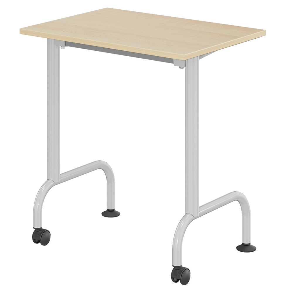 [S779466PVEP] Table LEM plateau ép.19 mm mélaminé chant ABS piètement époxy - 70x50 cm - T6