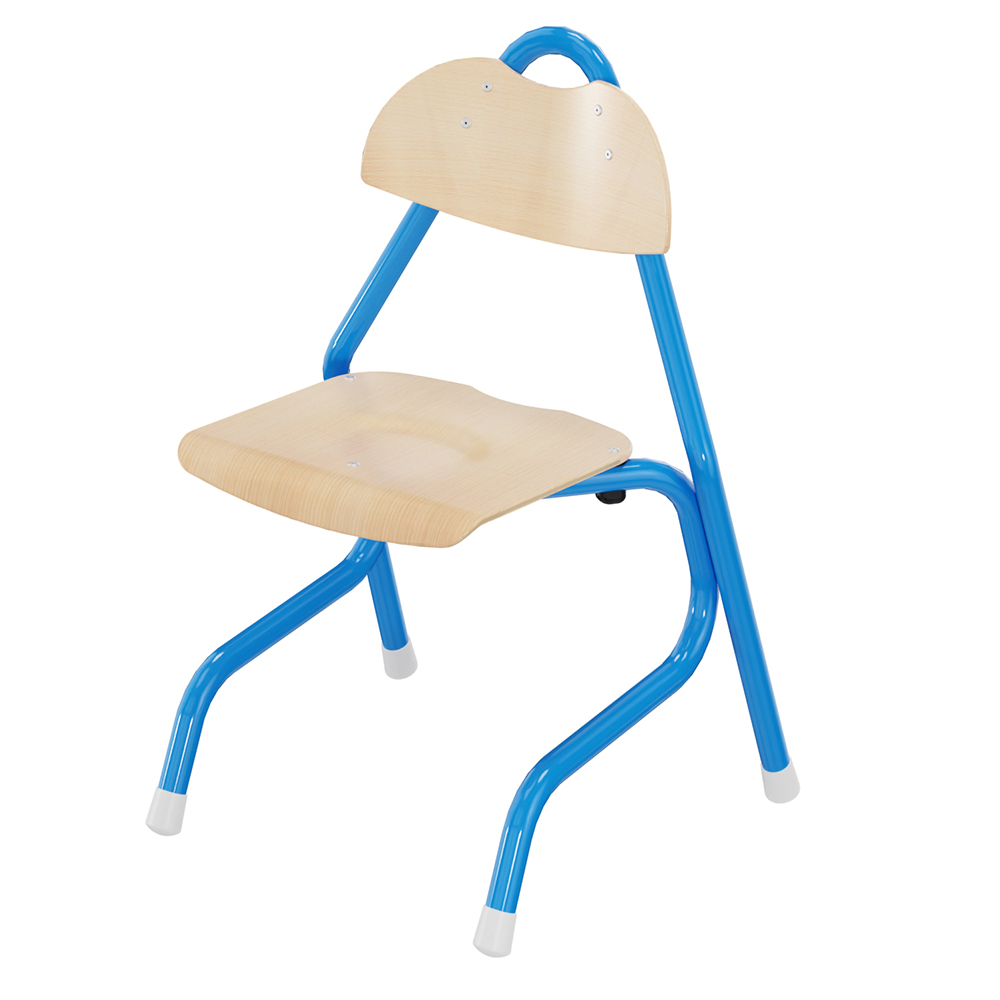 Chaise TEMPO assise et dossier bois Blueprotech® piètement aluminium époxy - T3