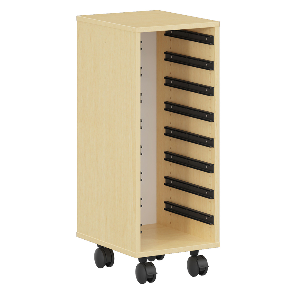 [SA09570PVZZ-04] Meuble à composer PICCOLO mobile 1 colonne mélaminé - L36,5xP45xH95 cm - Hêtre miel