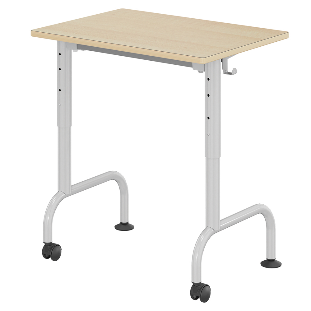 [SA21636CDEP] Table LEM HR plateau ép.21 mm stratifié chant bois piètement époxy - 70x50 cm - T3 à T6
