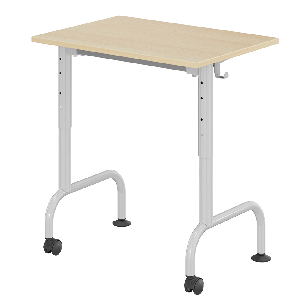 [SA21666PVEP] Table LEM HR plateau ép.19 mm mélaminé chant ABS piètement époxy - 70x50 cm - T3 à T6