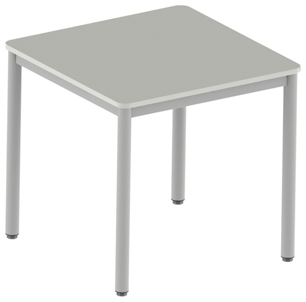 [SA33931PVEP] Table CARÉLIE plateau ép.21 mm stratifié chant ABS arrondis piètement époxy - 80x80 cm - T1