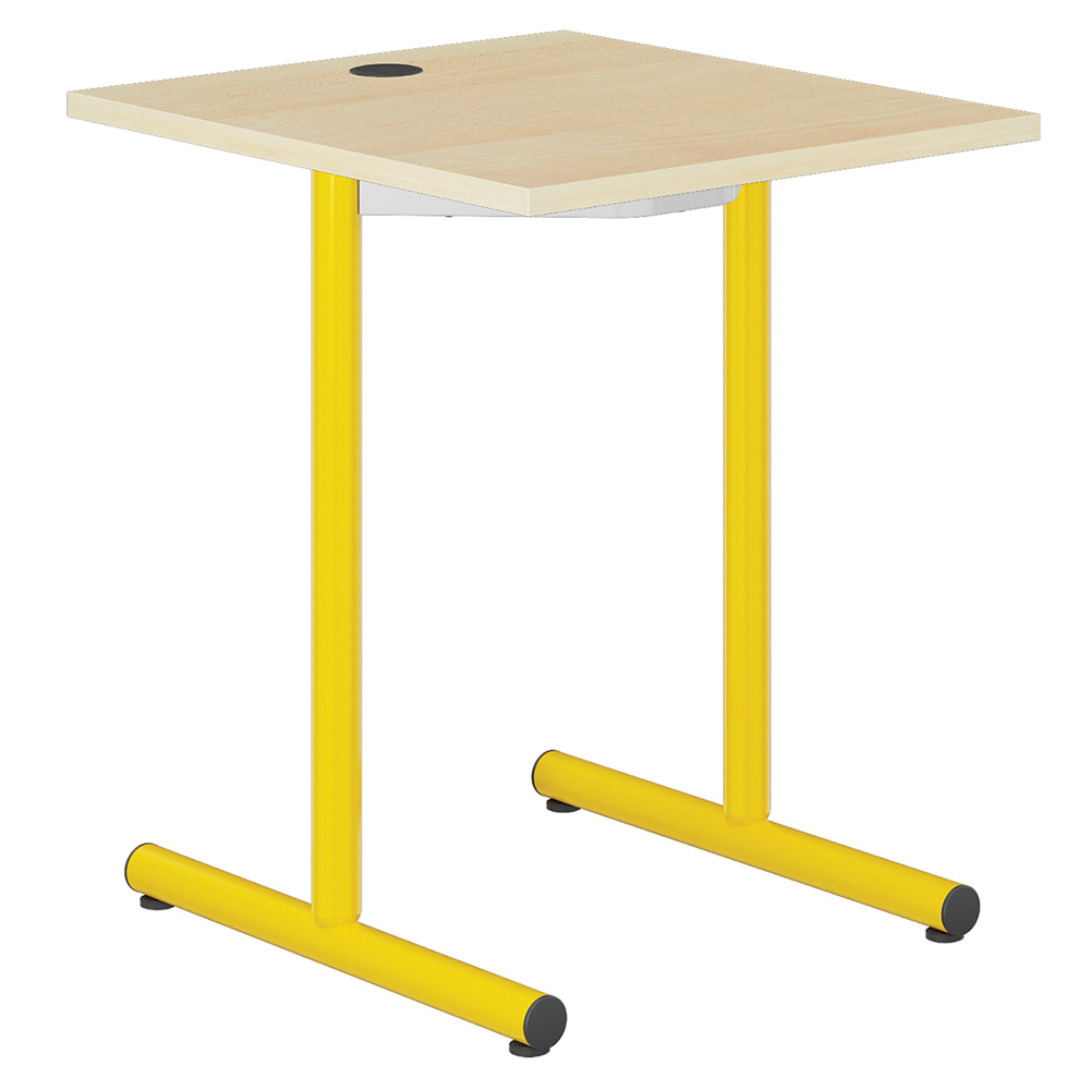 [SA38966PVEP] Table HUBBE plateau ép.19 mm mélaminé chant ABS piètement époxy - 80x70 cm - T6