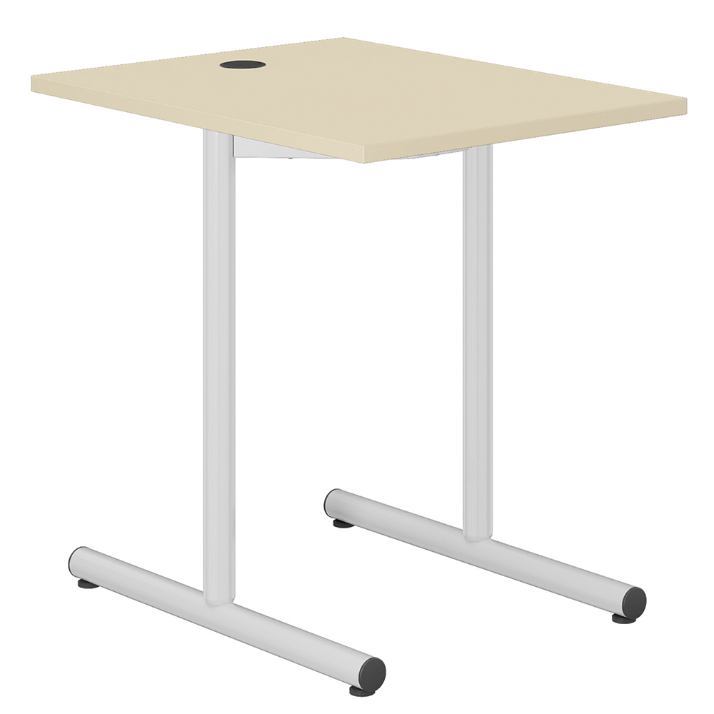 [SA39066PVEP] Table HUBBE plateau ép.19 mm mélaminé chant ABS piètement époxy - 80x80 cm - T6