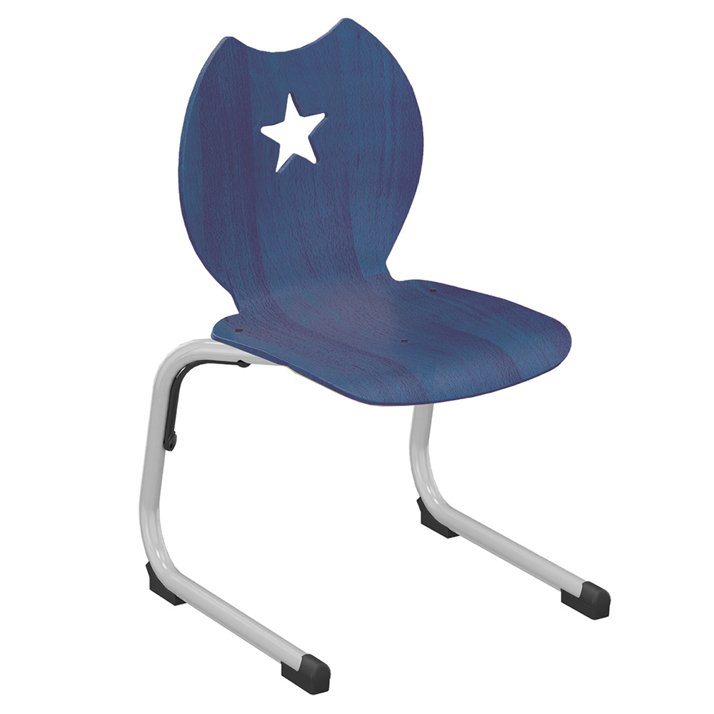 Chaise SWEET II coque Étoile bois teinté piètement époxy - T1