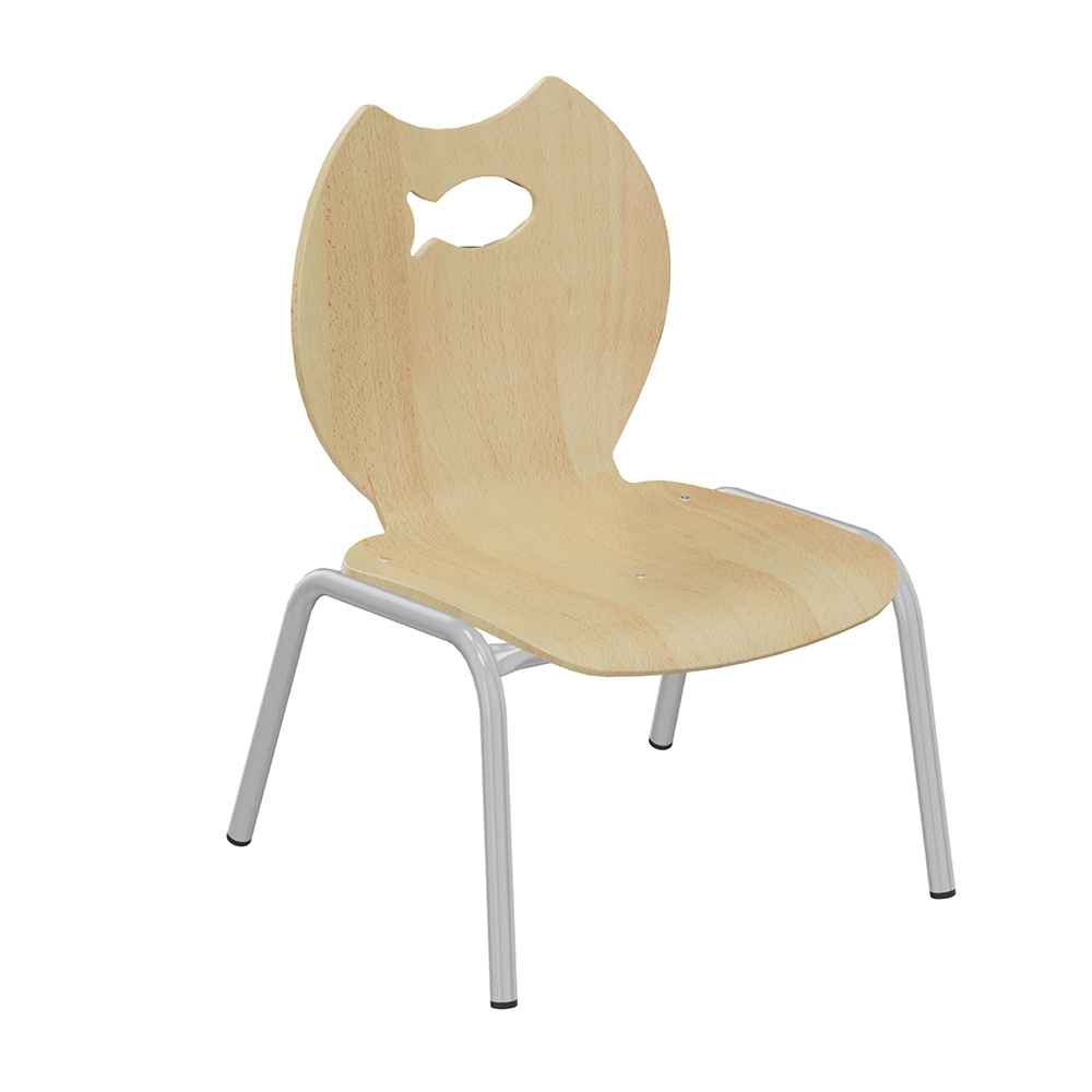 [SA41421ZZEP] Chaise NÉMO II coque Poisson bois Blueprotech® piètement époxy - T1