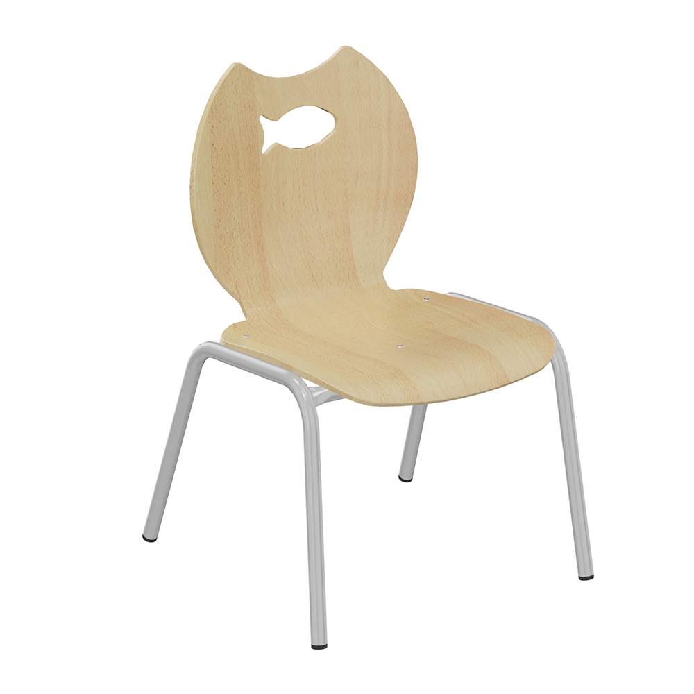 [SA41422ZZEP] Chaise NÉMO II coque Poisson bois Blueprotech® piètement époxy - T2