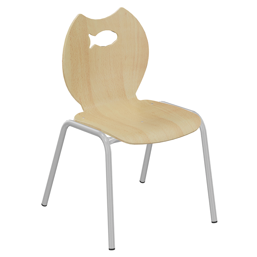 [SA41423ZZEP] Chaise NÉMO II coque Poisson bois Blueprotech® piètement époxy - T3