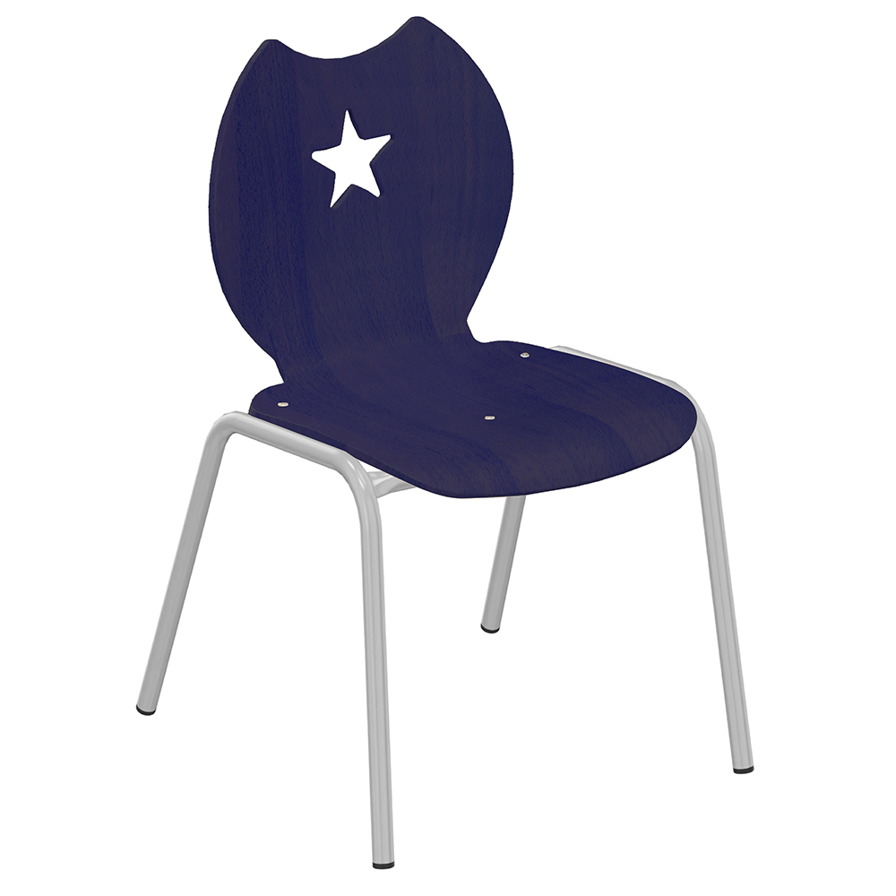 [SA49322ZZEP] Chaise NÉMO II coque Étoile bois teinté piètement époxy - T2